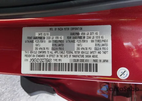 2016 Mazda Cx-5 Grand Touring z USA, uszkodzony, nr VIN JM3KE4DY2G0789481